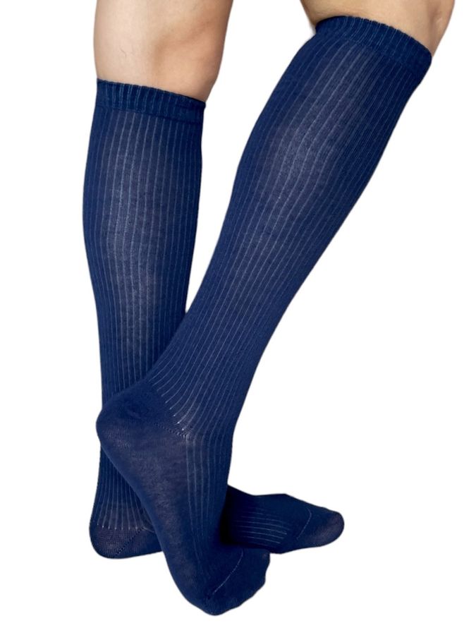 Knee length Socks, dark blue