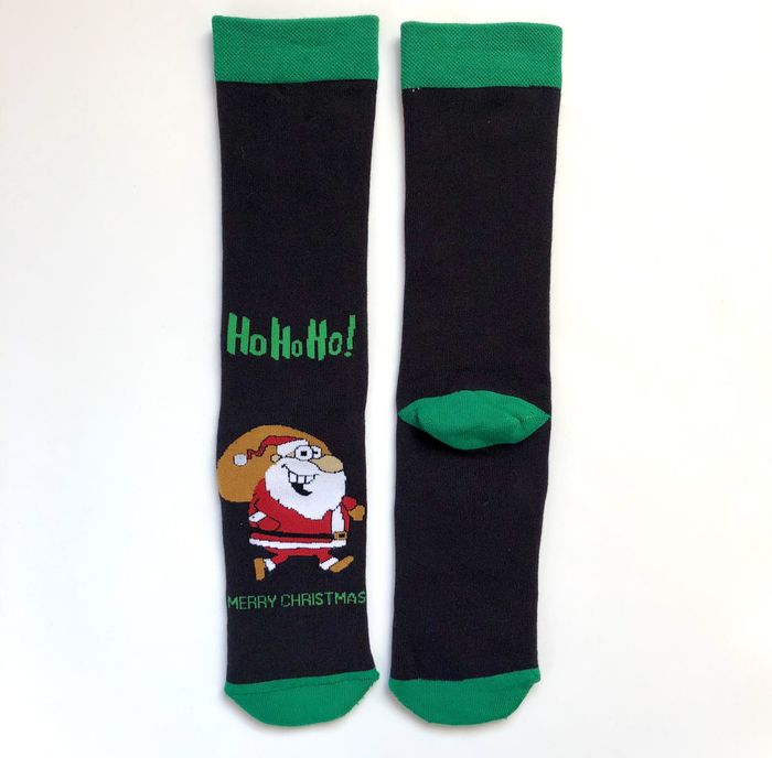 Men's Christmas socks made from Indian cotton, TERRY, HO-HO-HO Merry Christmas