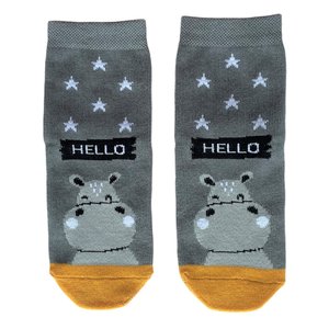 Children's socks "Hippo" from Indian cotton