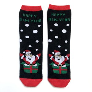 Жіночі Новорічні шкарпетки "Дід Мороз з коробки"
