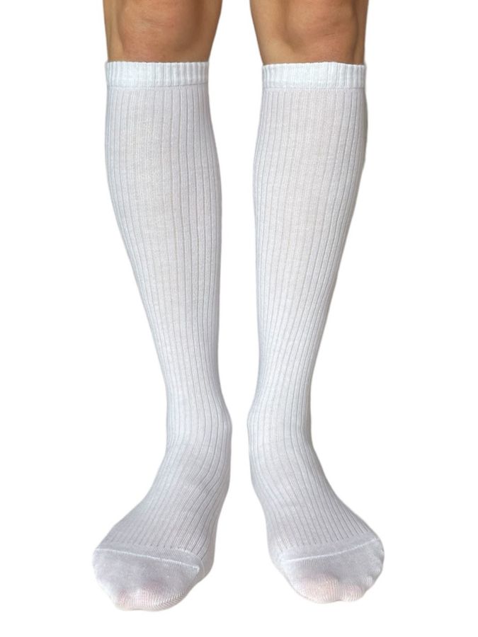 Knee length Socks, white