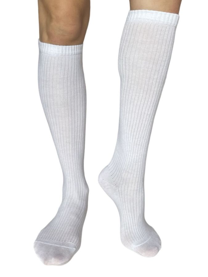 Knee length Socks, white