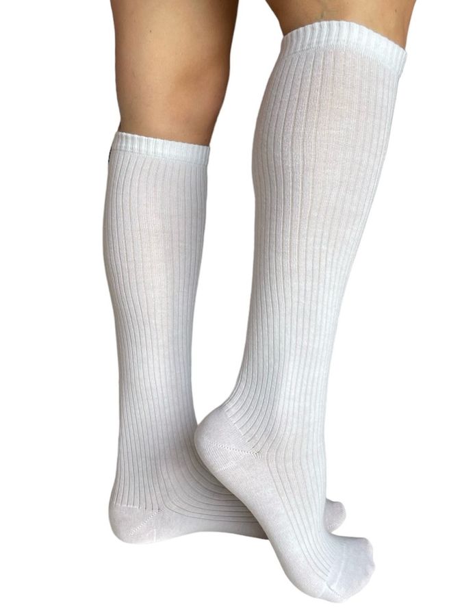 Knee length Socks, white