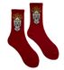 Women's cotton Socks "Calavera", dark red