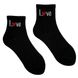 Шкарпетки жіночі "LOVE" з індійської бавовни, чорні, 38-40