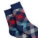 Men's socks "Colored squares", made from Indian cotton, blue, 41-43