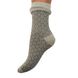 Women's Jacquard Socks "Double eraser" made from Indian cotton, light gray