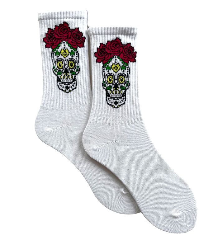 Шкарпетки жіночі "Калавера" з індійської бавовни, білі