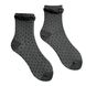 Жіночі жакардові шкарпетки "Подвійний борт" з індійської бавовни, темно сірі
