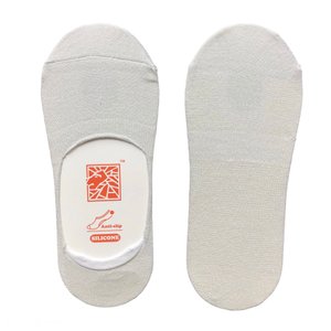 Men's "invisible" bamboo socks with Anti-slip SILICONE, light grey, 39-41