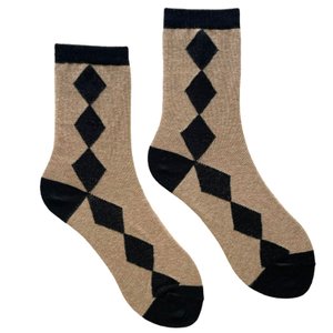 Шкарпетки жіночі "Ромби" з індійської бавовни, беж меланж, 38-40