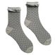 Women's Jacquard Socks "Double eraser" made from Indian cotton, light gray, 38-40