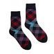 Men's socks "Colored squares", made from Indian cotton, black, 41-43