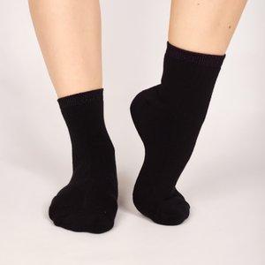 Женские зимние носки "Резинка с люрексом" с индийского хлопка, черные