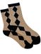 Шкарпетки жіночі "Ромби" з індійської бавовни, беж меланж, 35-37