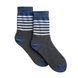 Men's socks "Stripes", made from Indian cotton, grey, 44-45