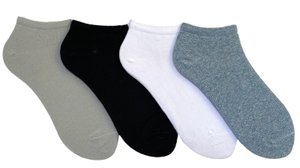 Set of basic ankle socks made from Indian cotton, 4 pairs
