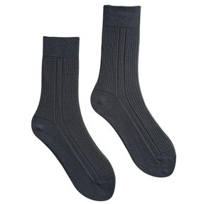 Шкарпетки чоловічі "Вишукана класика" з індійської бавовни, темно сірі