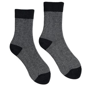 Шкарпетки чоловічі з індійської бавовни, чорні з білим