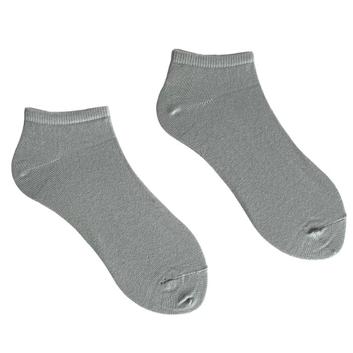 Базові короткі шкарпетки короткі з індійської бавовни, сірі