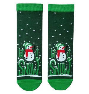 Christmas socks made from Indian cotton, Snow