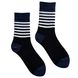 Men's socks "Stripes", made from Indian cotton, black, 39-41