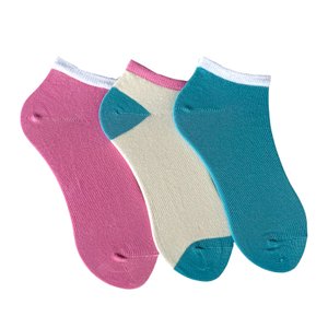 Set of Women's ankle Socks made from Indian cotton, 3 pairs