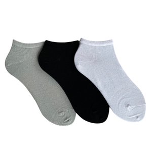 Set of base ankle Socks made from Indian cotton, 3 pairs