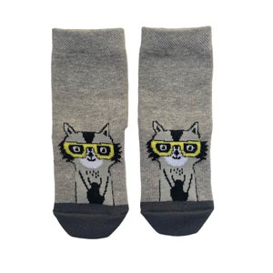 Children's socks "Raccoon" from Indian cotton