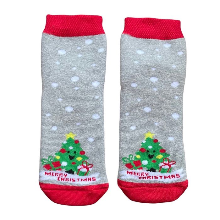 Kid's Christmas socks made from Indian cotton, TERRY, Christmas Tree