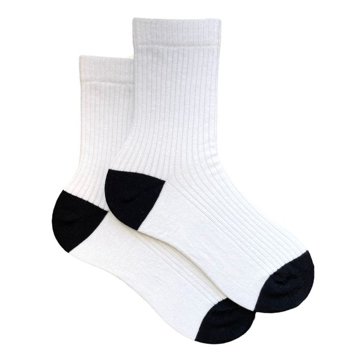 Children's socks with slits from Indian cotton, white