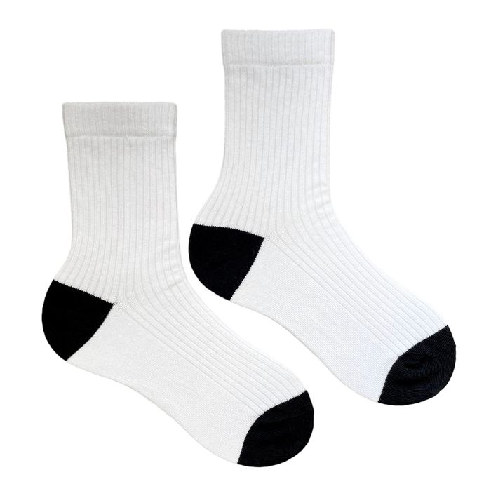 Children's socks with slits from Indian cotton, white