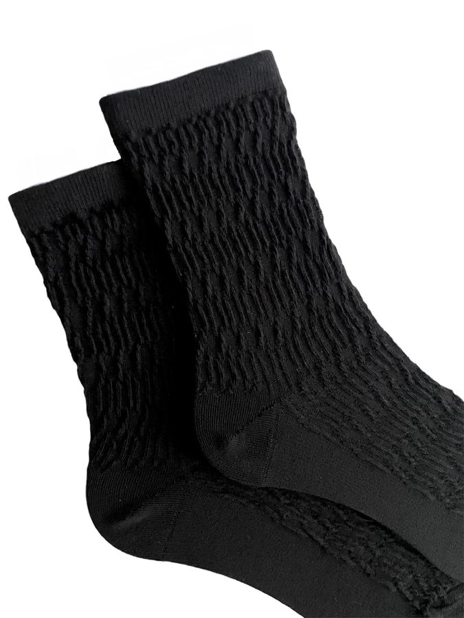 Шкарпетки жіночі "Гіпюр" з індійської бавовни, чорні, 36-39