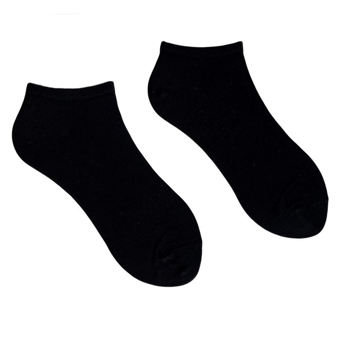 Базові короткі шкарпетки короткі з індійської бавовни, чорні