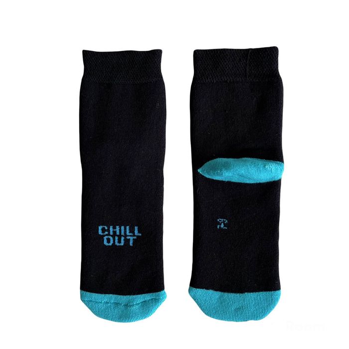 Kid's TERRY socks made from Indian cotton, KEEP CALM / CHEEL OUT