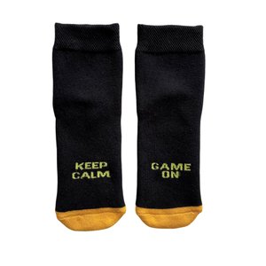 Kid's TERRY socks made from Indian cotton, KEEP CALM / GAME ON