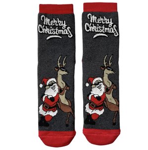 Чоловічі Новорічні шкарпетки "Санта з оленем"