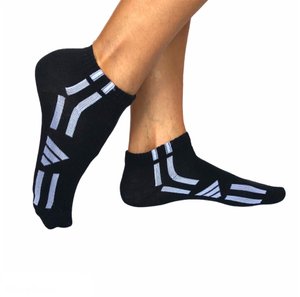 Шкарпетки жіночі "Спорт" з індійської бавовни, чорні, 35-37