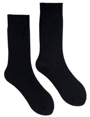Шкарпетки чоловічі "Жакард" з індійської бавовни, чорні