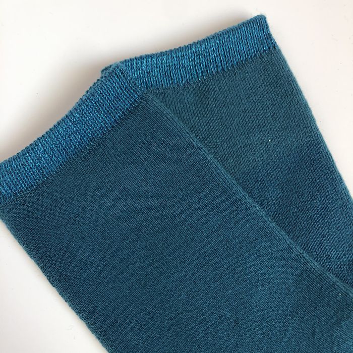 Women's winter socks "Lurex Eraser" made from Indian cotton, dark turquoise, 38-40