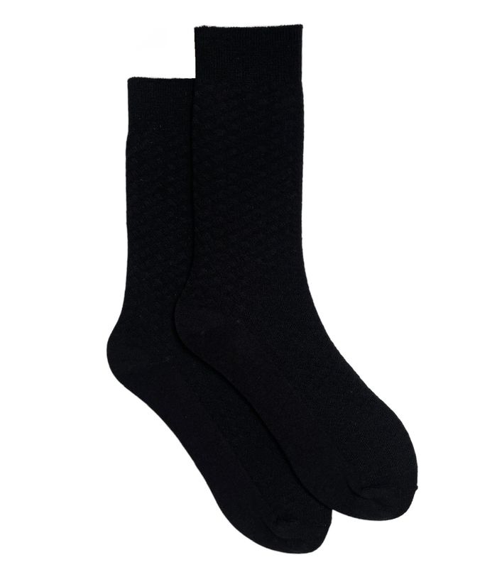 Шкарпетки чоловічі "Жакард" з індійської бавовни, чорні