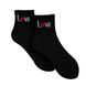 Kids socks "LOVE" made from Indian cotton, black