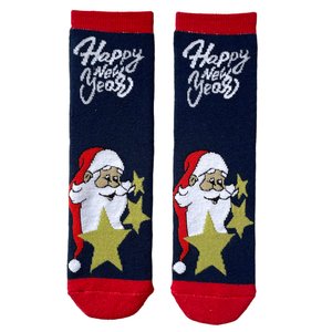 Женские Новогодние носки "Санта в звездах"