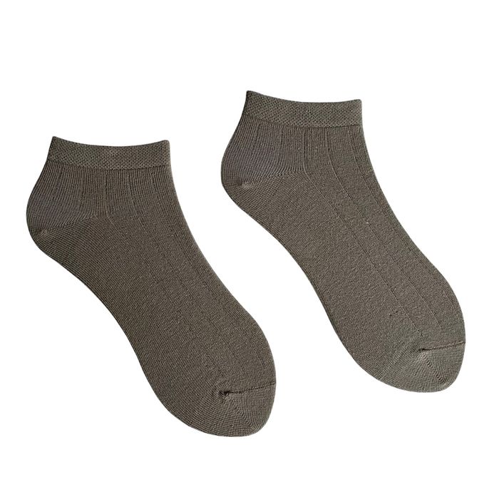 Women's ankle socks with slits made of Indian cotton, bisquit, 38-40
