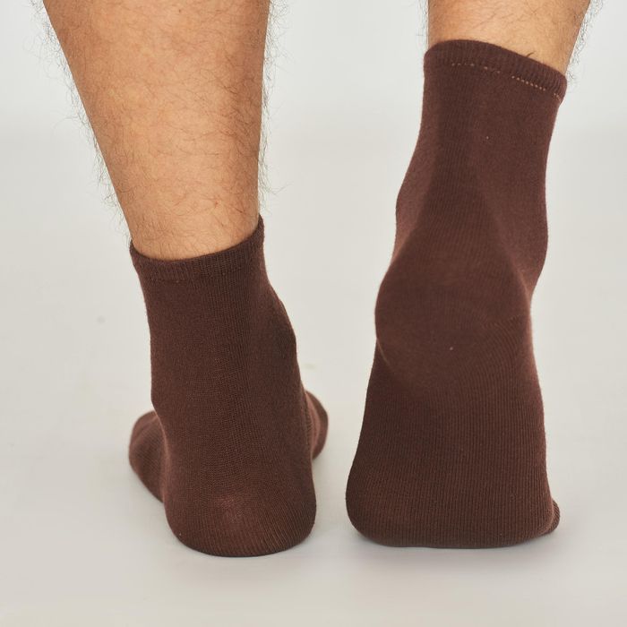 Шкарпетки чоловічі "Класичні" з середнім пагомілком з індійської бавовни, коричневі, 41-43