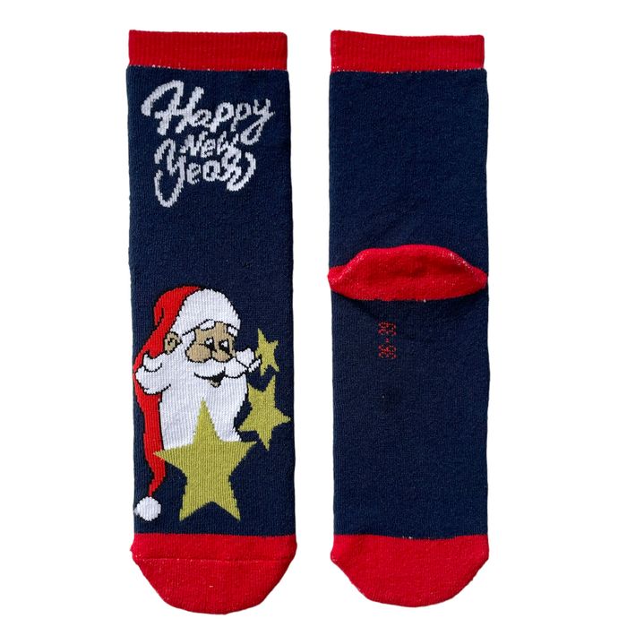 Жіночі Новорічні шкарпетки "Санта з зірками"