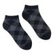 Чоловічі короткі шкарпетки Квадрати з індійської бавовни, чорні/сірі