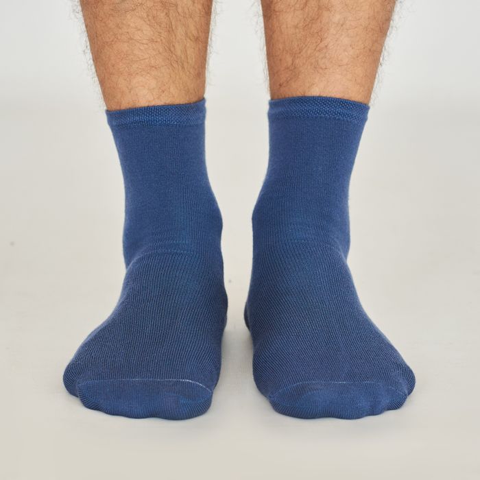 Шкарпетки чоловічі "Класичні" з середнім пагомілком з бамбука, сині, 39-41