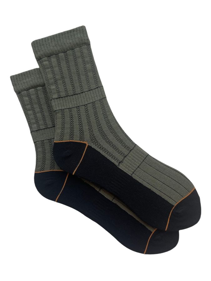 Tactical men's socks, made from Indian cotton, khaki/black