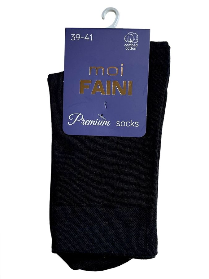 Мужские классические носки Премиум, с индийского хлопка, черные